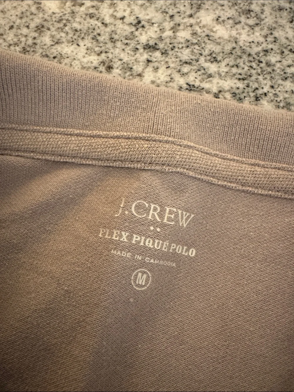 JCrew Men's Polo Shirt - Gray, Medium